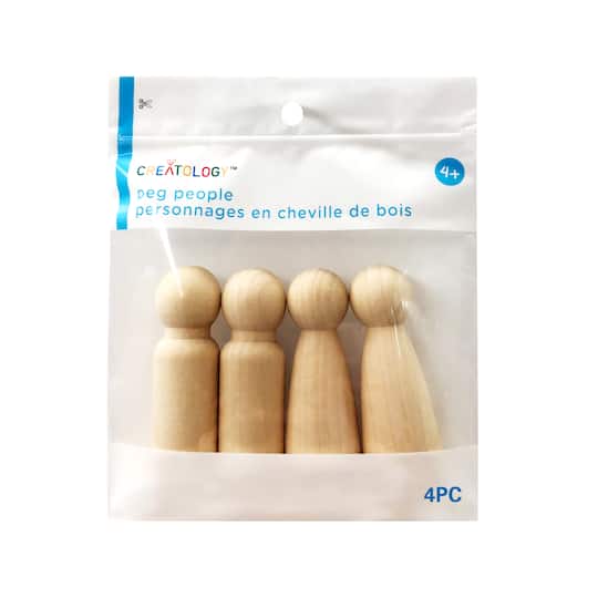 12 Packs: 4 ct. (48 total) Mixed Peg People by Creatology&#x2122;